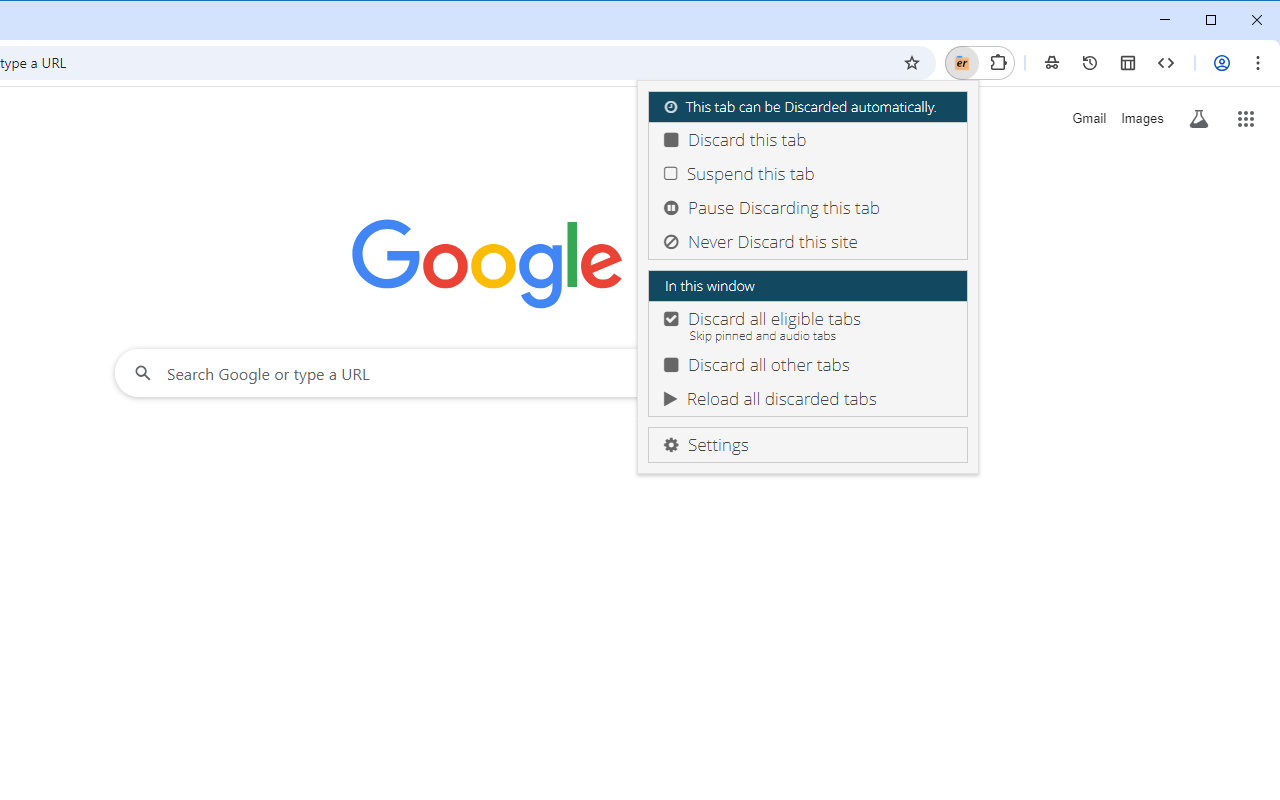 The Great-er Tab Discarder — Chrome (light)