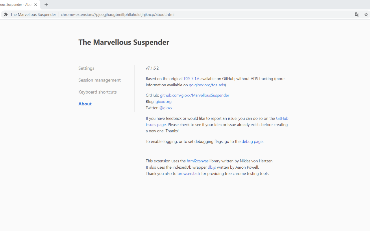 The Marvellous Suspender — About
