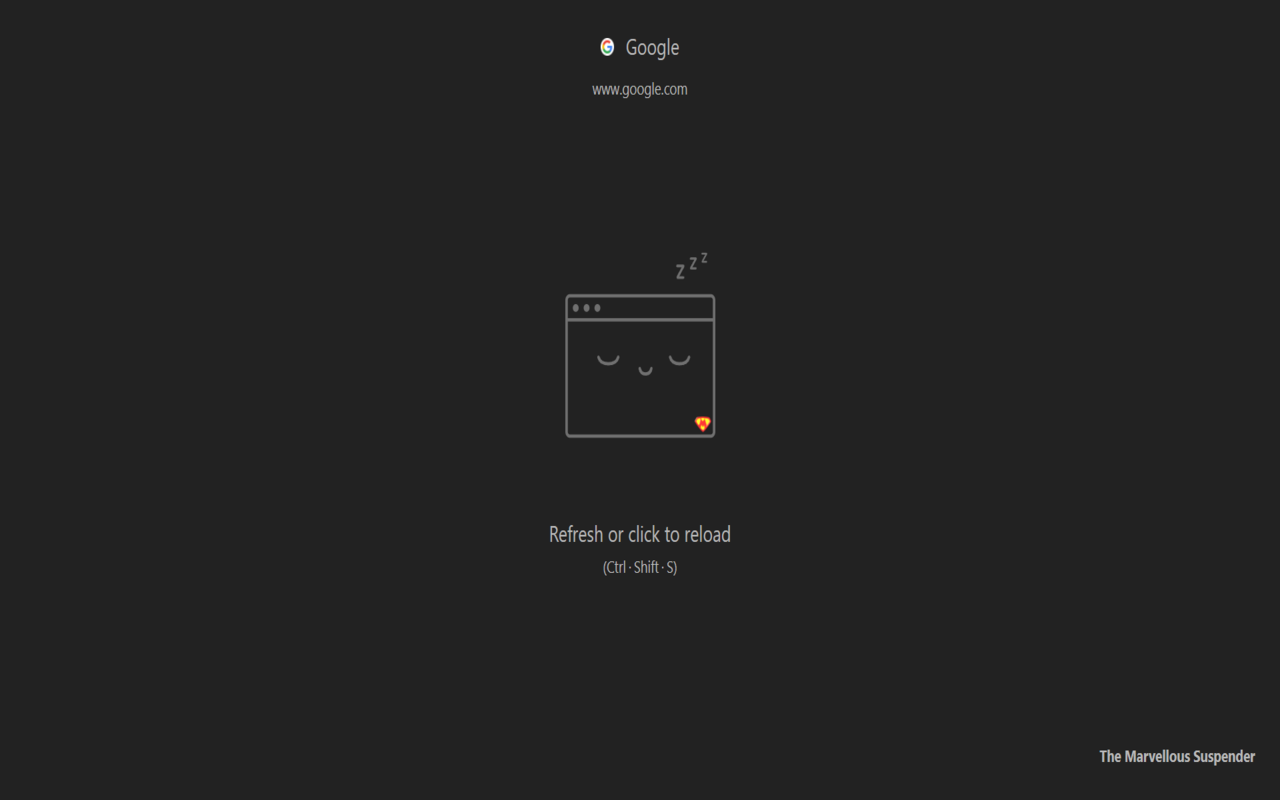 The Marvellous Suspender — Google (dark)